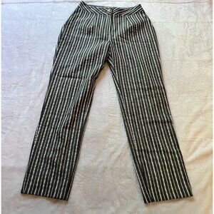 Pinkyotto Womens Striped High-Waisted Ankle Pants Size Small Black/White Casual